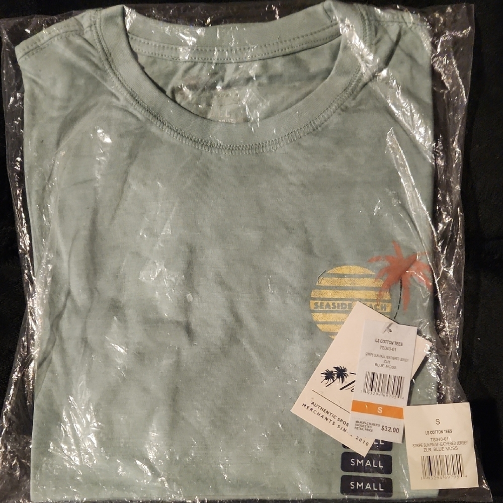 Blue and White Short Sleeve Tee Soft Casual Crew Neck